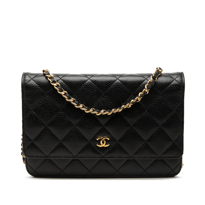 Chanel CC Matelassé Wallet on Chain Cuir caviar