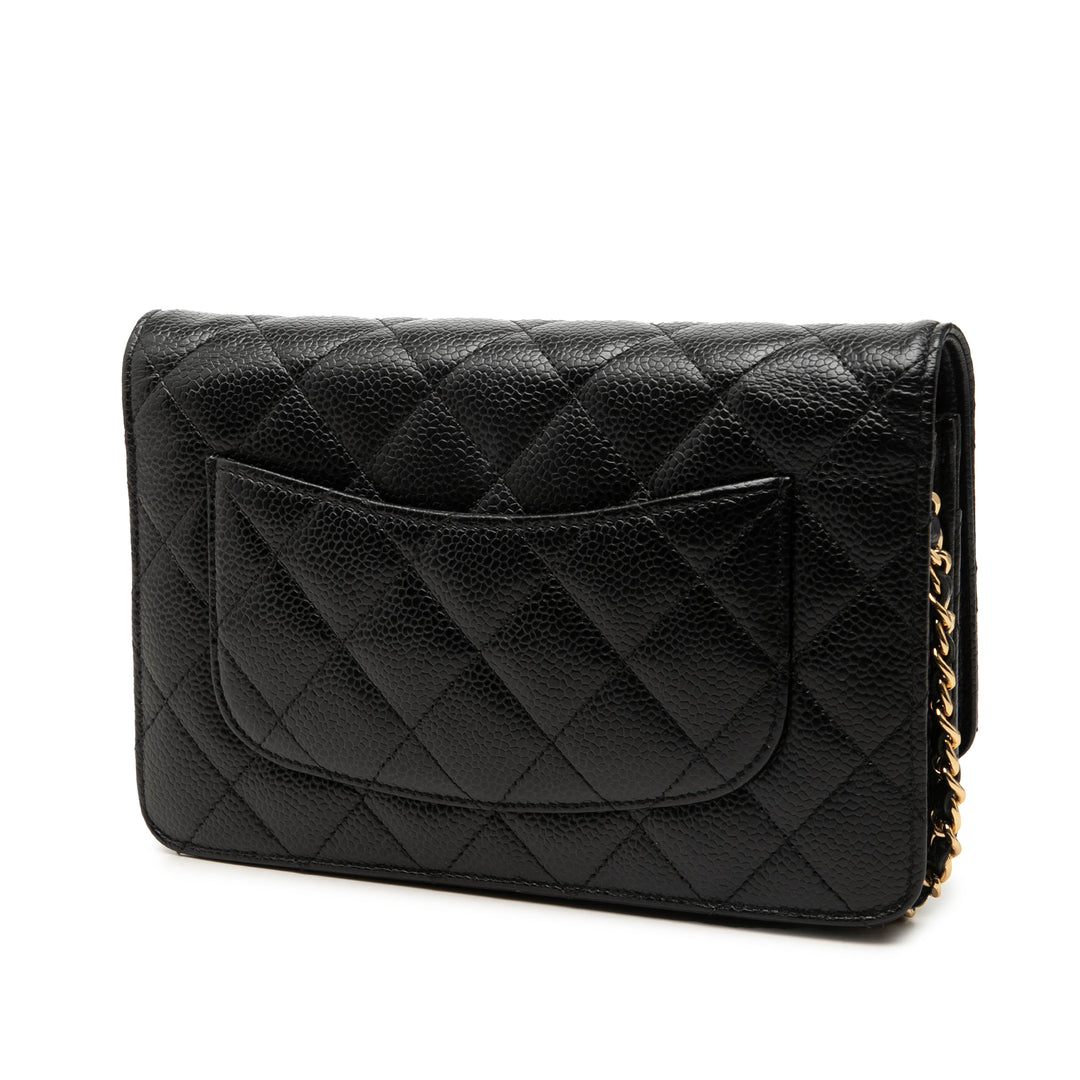 Chanel CC Matelassé Wallet on Chain Cuir caviar