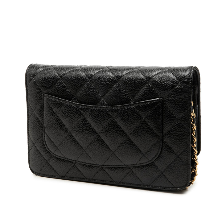 Chanel CC Matelassé Wallet on Chain Cuir caviar