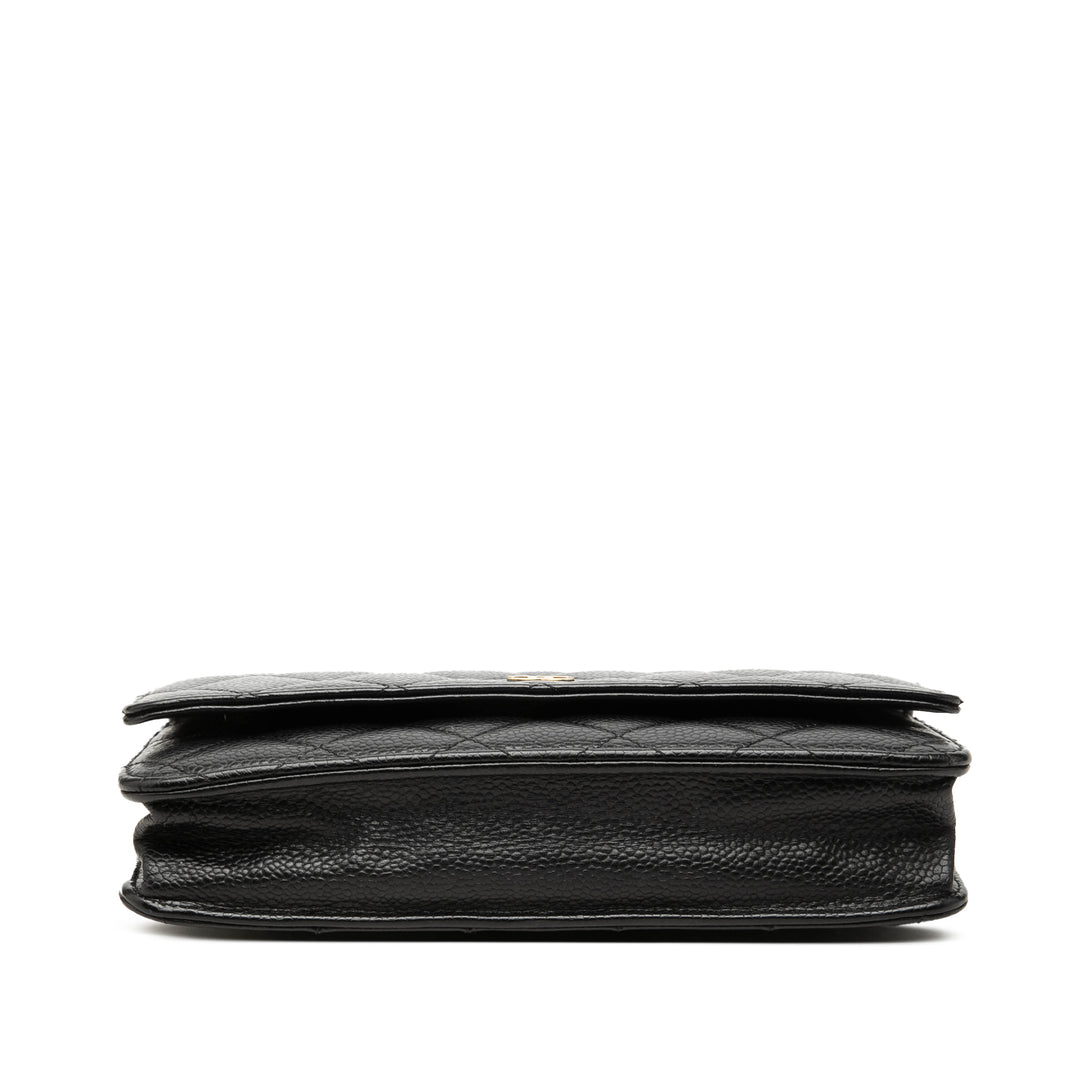 Chanel CC Matelassé Wallet on Chain Cuir caviar