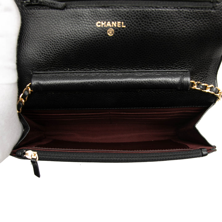 Chanel CC Matelassé Wallet on Chain Cuir caviar
