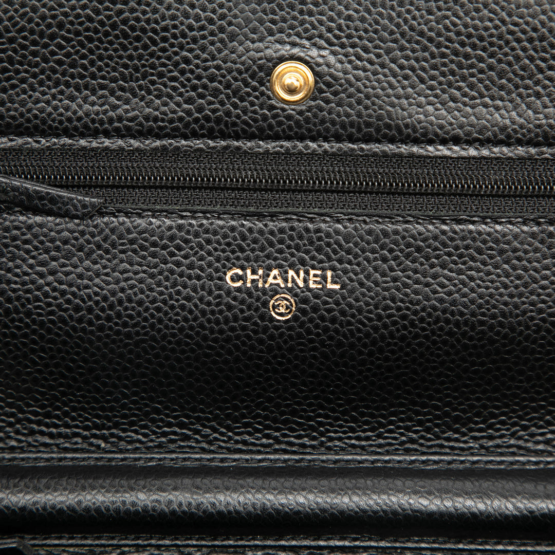 Chanel CC Matelassé Wallet on Chain Cuir caviar