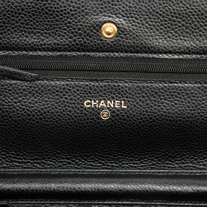 Chanel CC Matelassé Wallet on Chain Cuir caviar