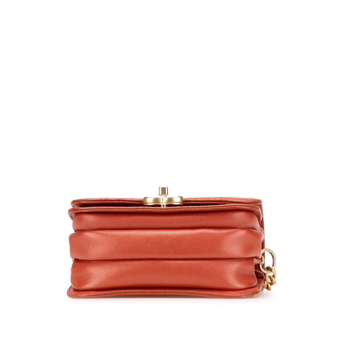 Chanel CC Matelassé Messenger Rabat simple Mini Cuir caviar