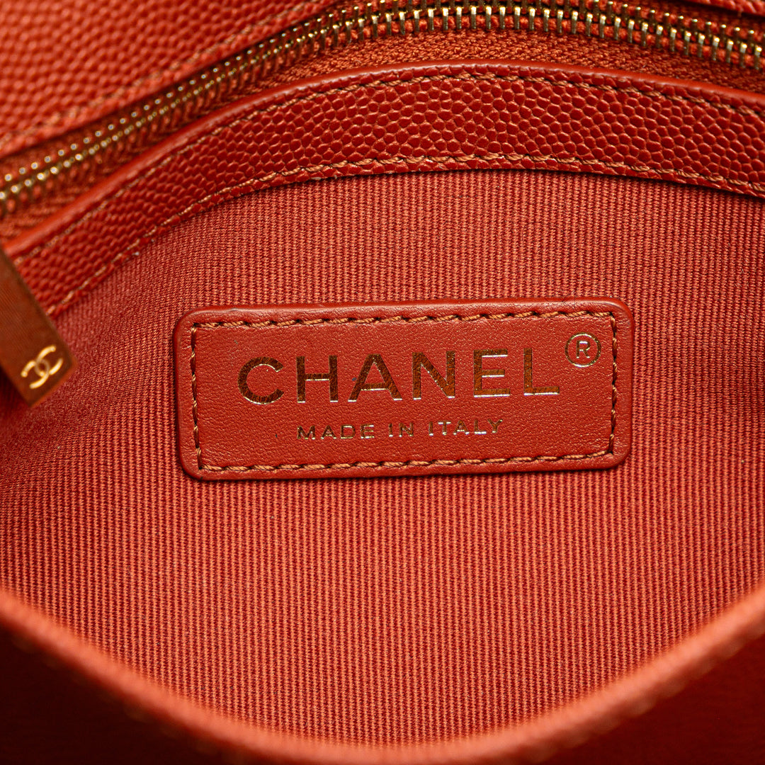 Chanel CC Matelassé Messenger Rabat simple Mini Cuir caviar