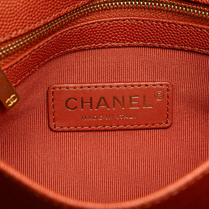 Chanel CC Matelassé Messenger Rabat simple Mini Cuir caviar