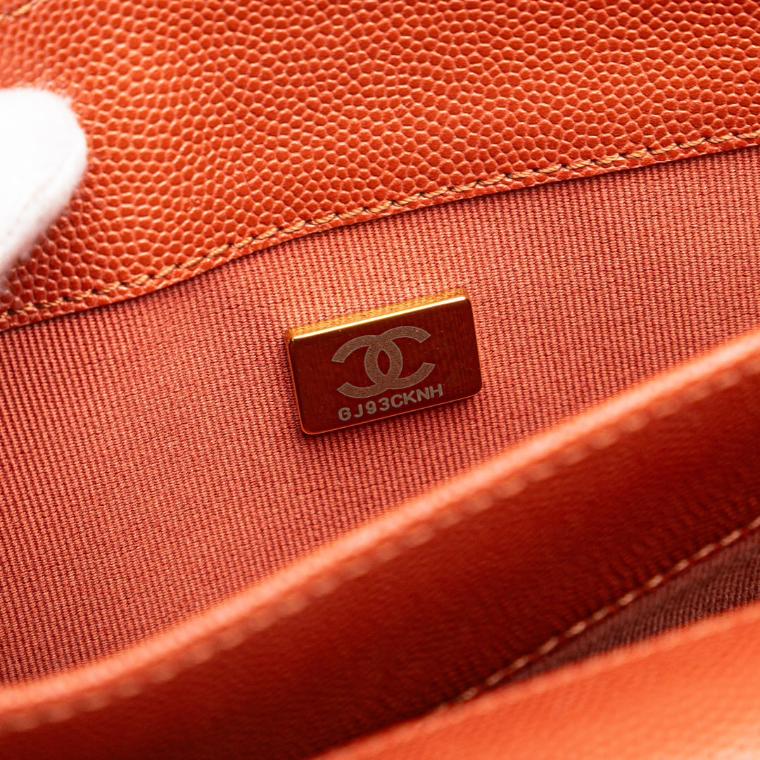 Chanel CC Matelassé Messenger Rabat simple Mini Cuir caviar