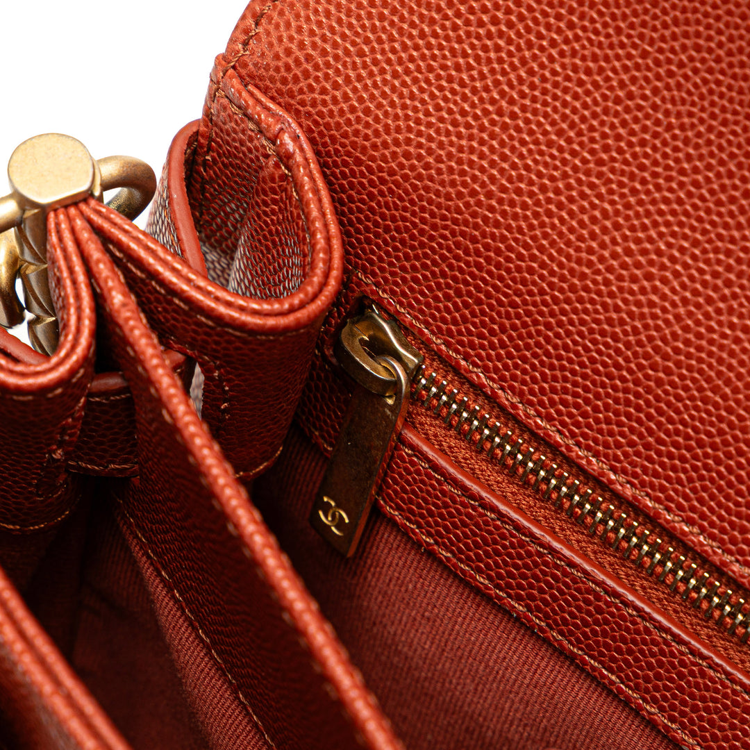Chanel CC Matelassé Messenger Rabat simple Mini Cuir caviar
