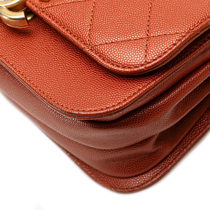 Chanel CC Matelassé Messenger Rabat simple Mini Cuir caviar