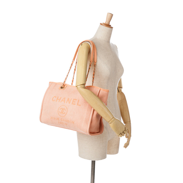 Small Canvas Deauville Tote Pink - Gaby Paris