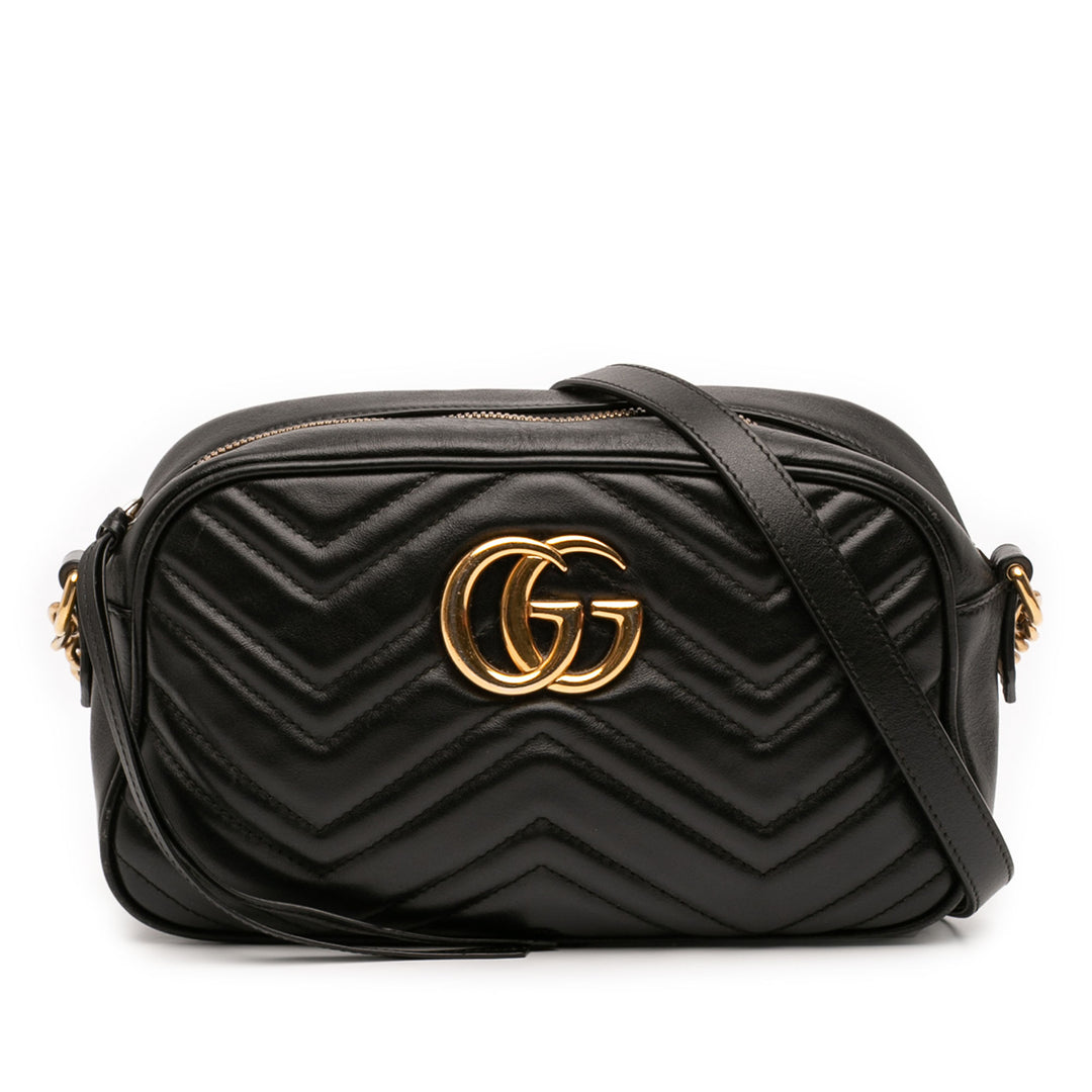 Gucci Small GG Marmont Matelasse Cuir de veau Sac porté croisé