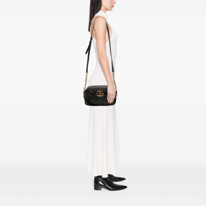 Gucci Small GG Marmont Matelasse Cuir de veau Sac porté croisé