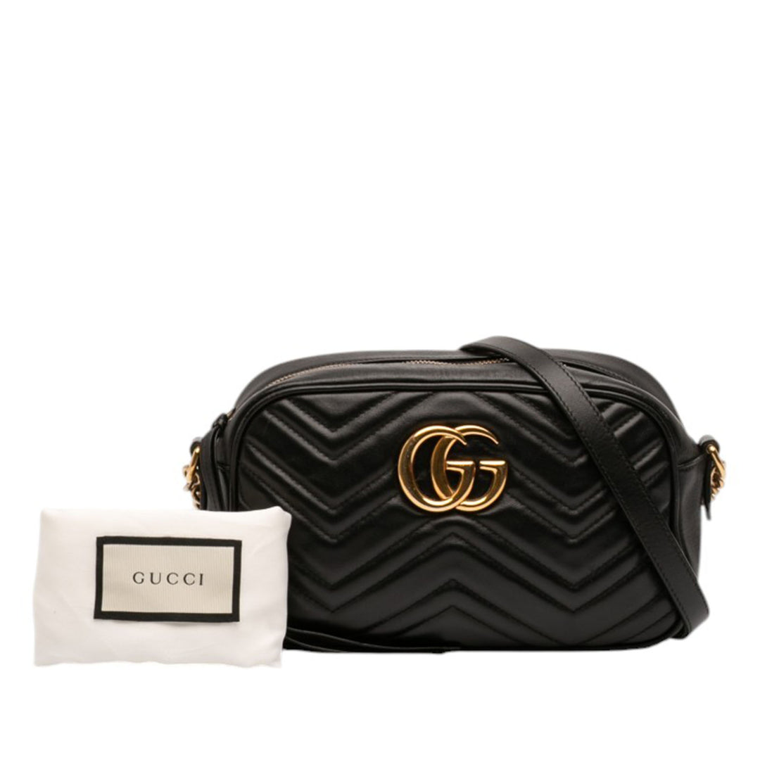 Gucci Small GG Marmont Matelasse Cuir de veau Sac porté croisé