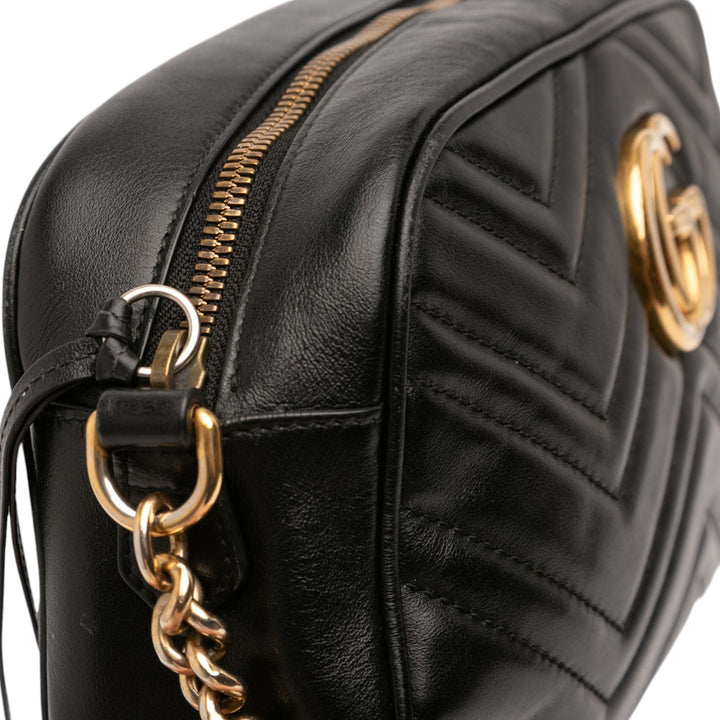 Gucci Small GG Marmont Matelasse Cuir de veau Sac porté croisé