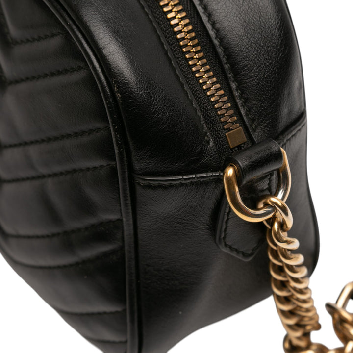 Gucci Small GG Marmont Matelasse Cuir de veau Sac porté croisé