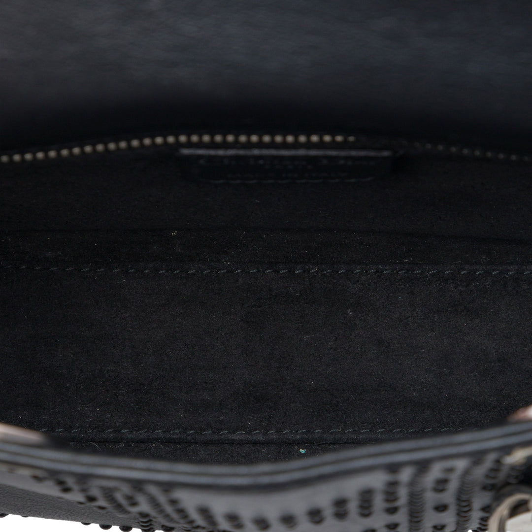 Lady Dior Cannage clouté Mini Cuir de veau Noir