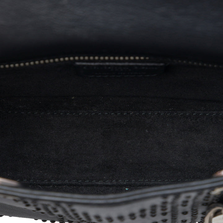 Lady Dior Cannage clouté Mini Cuir de veau Noir