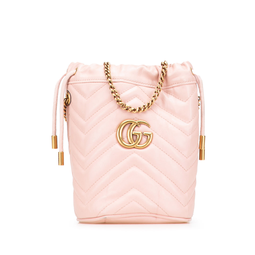 Gucci Small GG Marmont Cuir Matelasse Bucket Sac – GABY PARIS Authentique