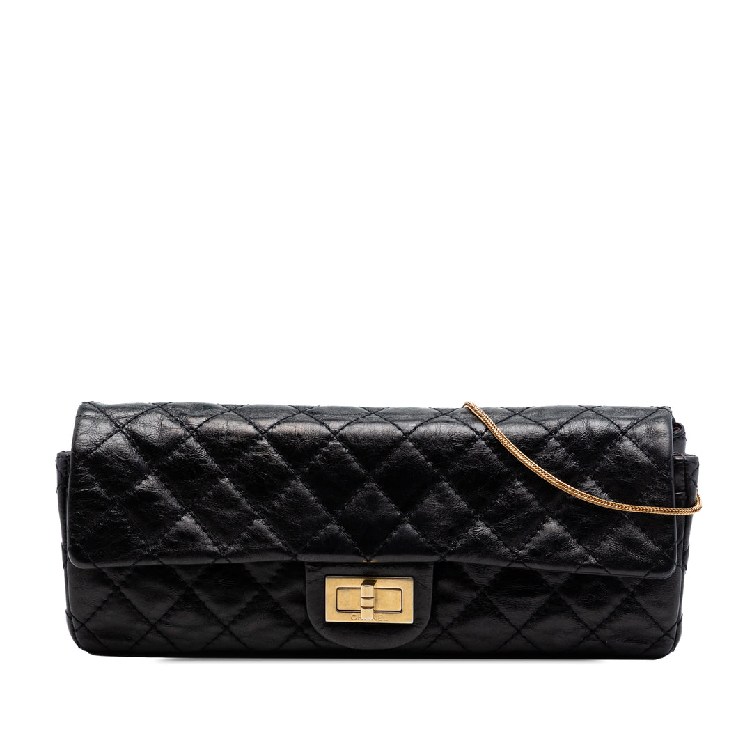 Chanel Matelassé Glazed Cuir de veau Reissue 2.55 East West Simple rabat