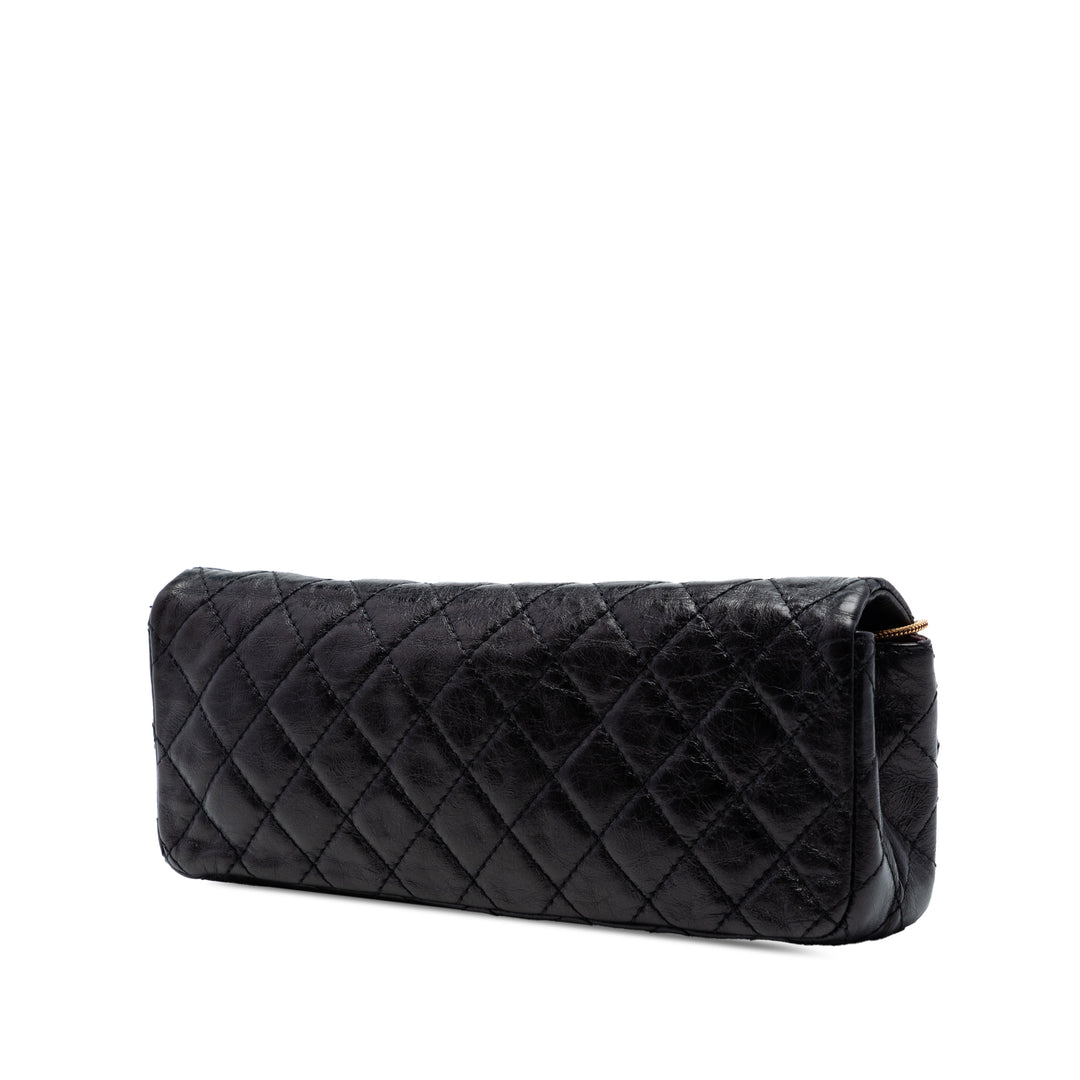 Chanel Matelassé Glazed Cuir de veau Reissue 2.55 East West Simple rabat