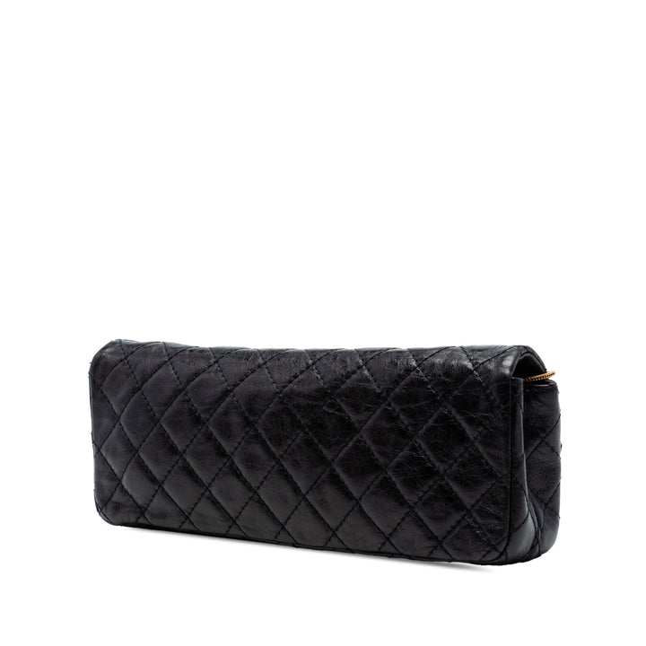 Chanel Matelassé Glazed Cuir de veau Reissue 2.55 East West Simple rabat