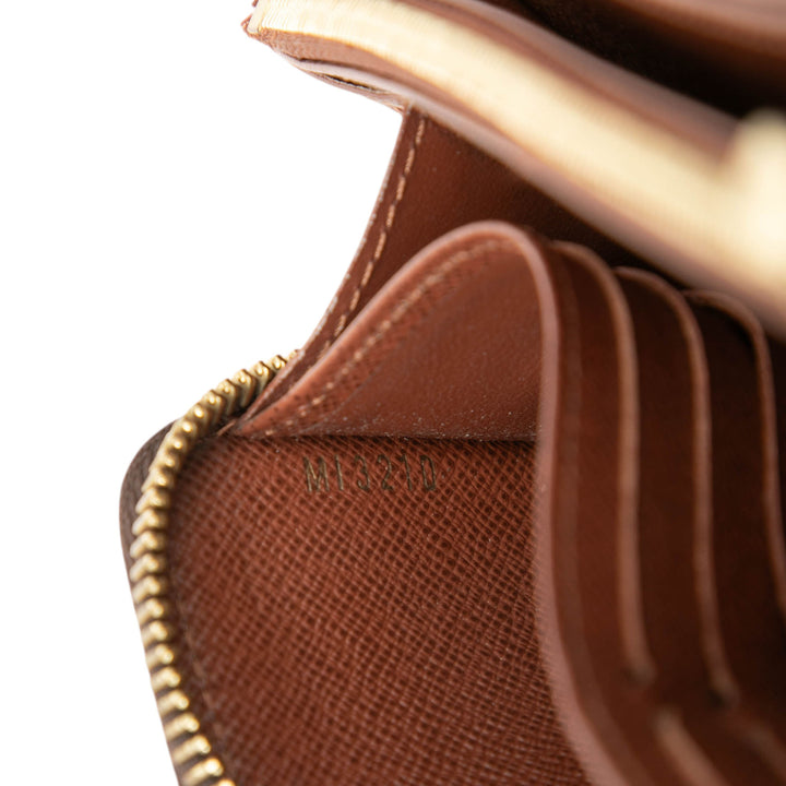 Zippy Portefeuille long Monogram Marron