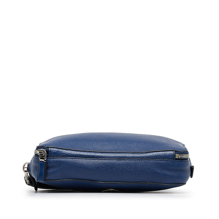 Vitello Daino Clutch Bag Blue - Gaby Paris