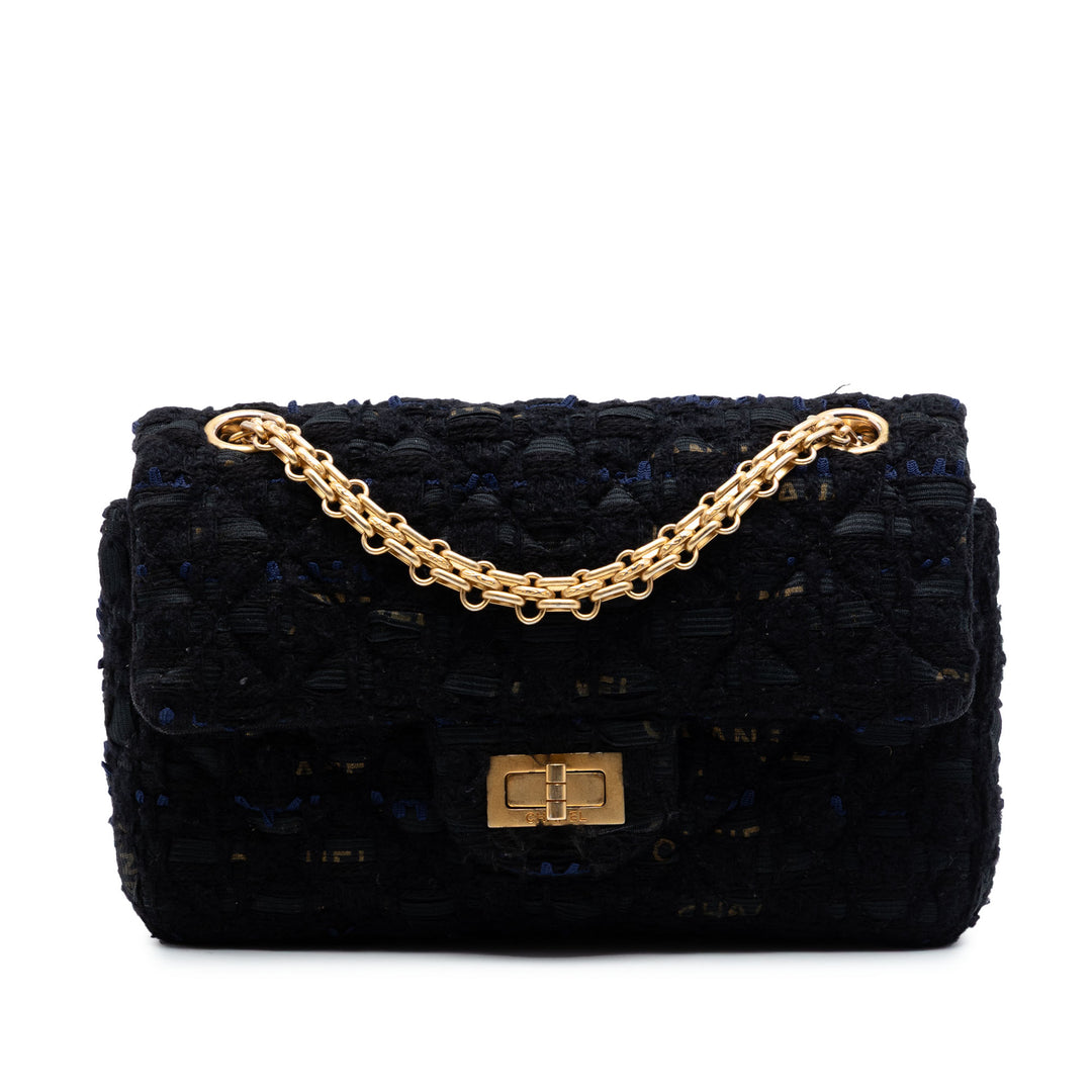 Chanel Matelassé Tweed Reissue 2.55 Simple rabat 224