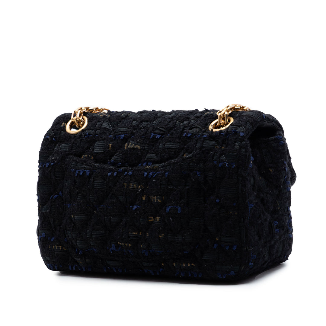 Chanel Matelassé Tweed Reissue 2.55 Simple rabat 224