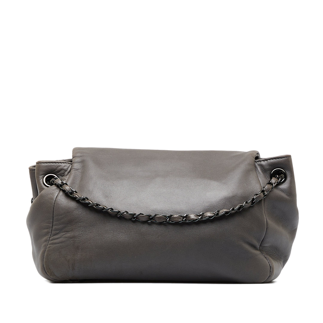 Accordion CC Flap Bag Gray - Gaby Paris