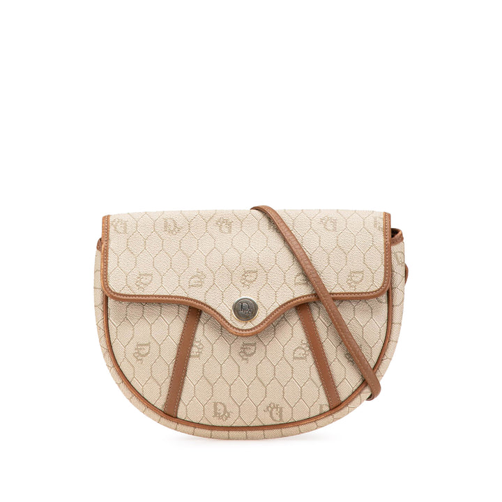 Honeycomb Coated Canvas Crossbody Brown - Gaby Paris
