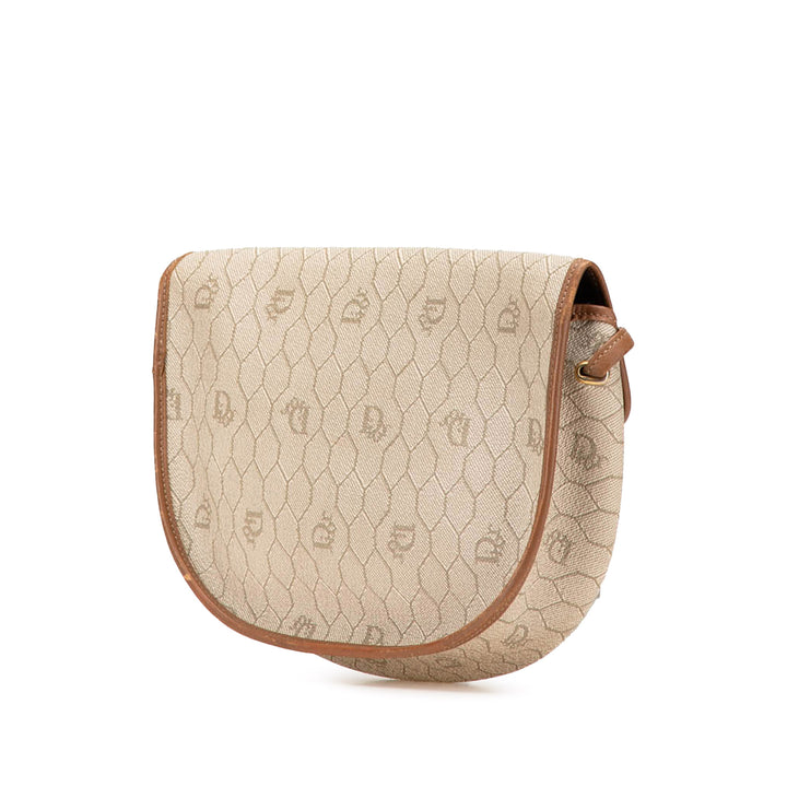 Honeycomb Coated Canvas Crossbody Brown - Gaby Paris