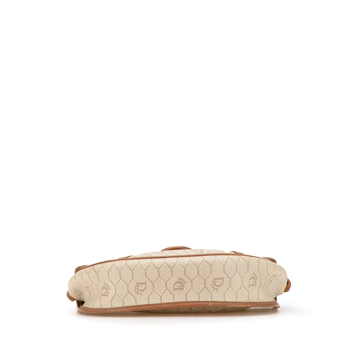 Honeycomb Coated Canvas Crossbody Brown - Gaby Paris