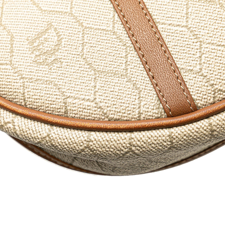 Honeycomb Coated Canvas Crossbody Brown - Gaby Paris