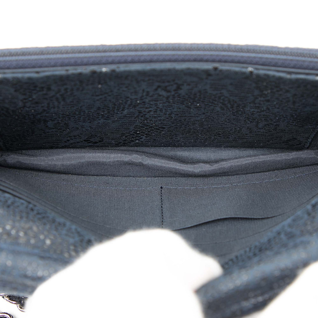 Chanel CC Lace Overlay Goatskin Wallet On Chain