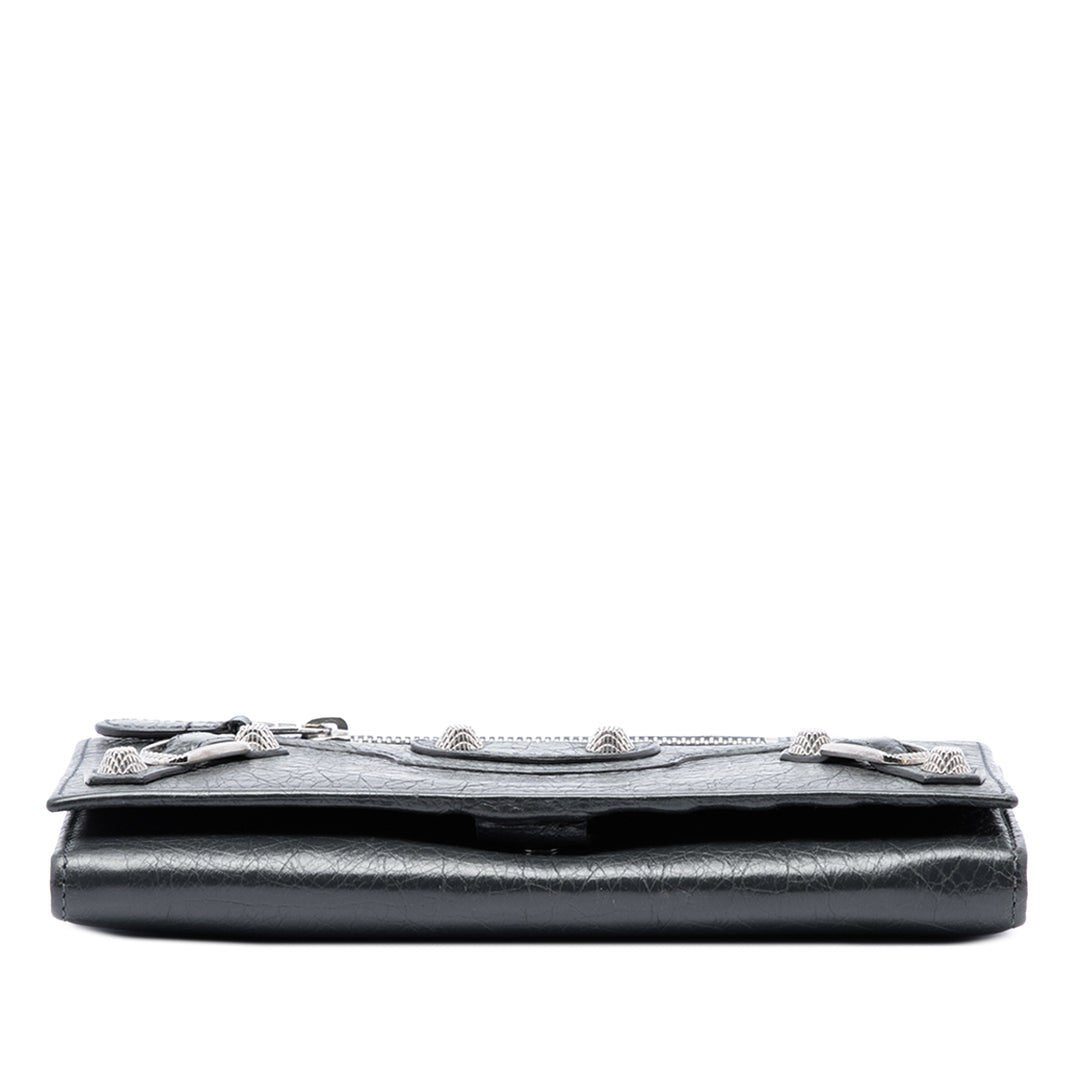 Balenciaga Cuir d’agneau Motocross Giant 12 Portefeuille on Strap