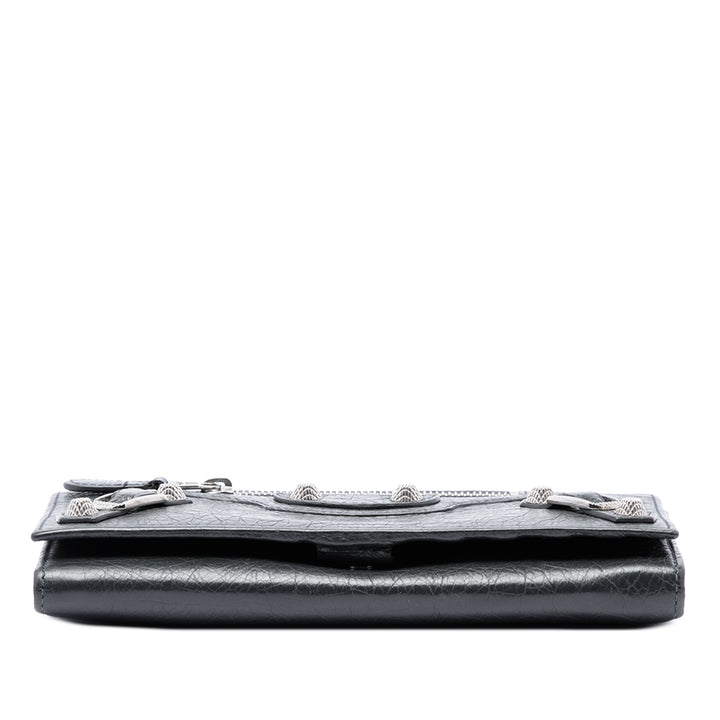 Balenciaga Cuir d’agneau Motocross Giant 12 Portefeuille on Strap