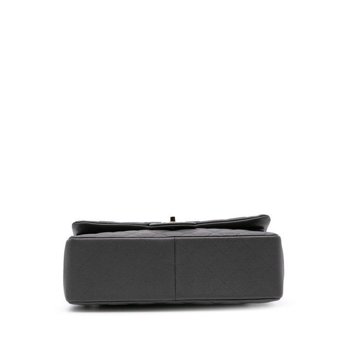 Jumbo Classic Caviar Double Flap Gray - Gaby Paris