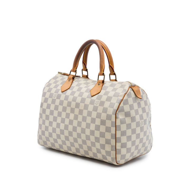 Louis Vuitton Speedy 30 Damier Azur Blanc – vue 2 – GABY PARIS