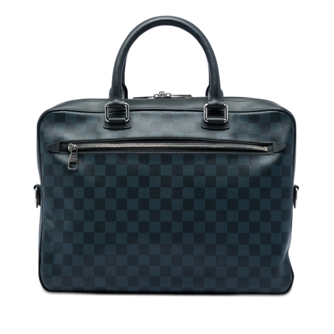 Louis Vuitton Damier Cobalt Porte Documents Business Sac Bleu – vue principale – GABY PARIS