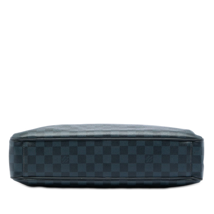Louis Vuitton Damier Cobalt Porte Documents Business Sac Bleu – vue 3 – GABY PARIS