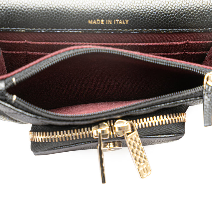 Mini Caviar Business Affinity Top Handle Bag Black - Gaby Paris