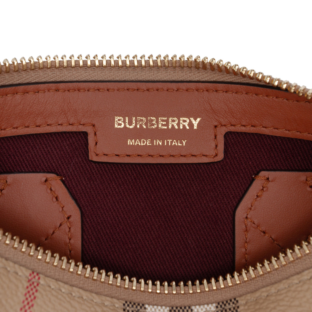 Burberry Mini House Check Coated Toile Bowling Sac