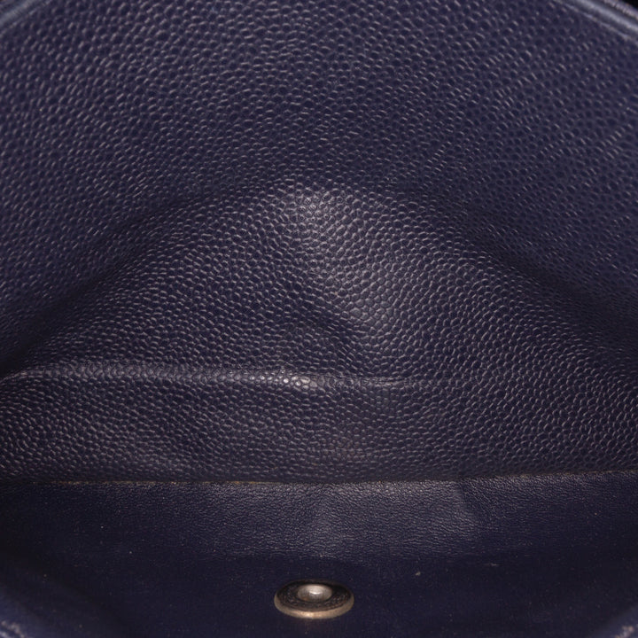 Medium Classic Caviar Double Flap Blue - Gaby Paris