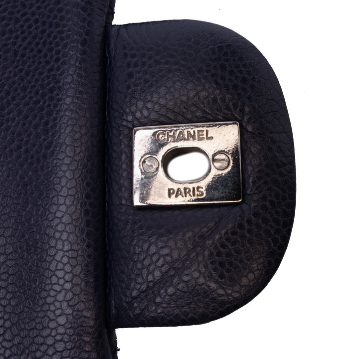Medium Classic Caviar Double Flap Blue - Gaby Paris