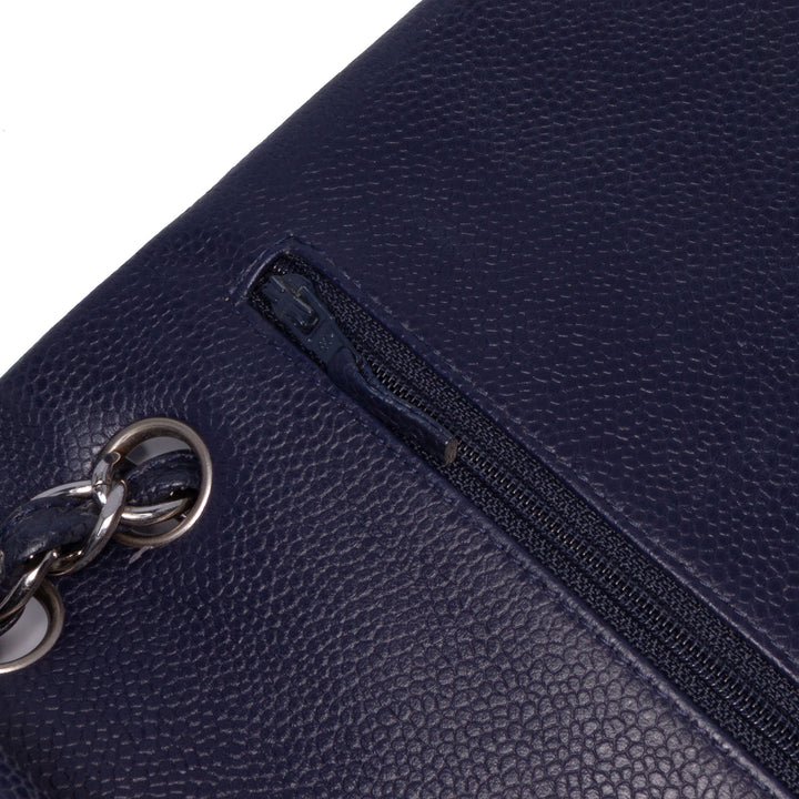 Medium Classic Caviar Double Flap Blue - Gaby Paris