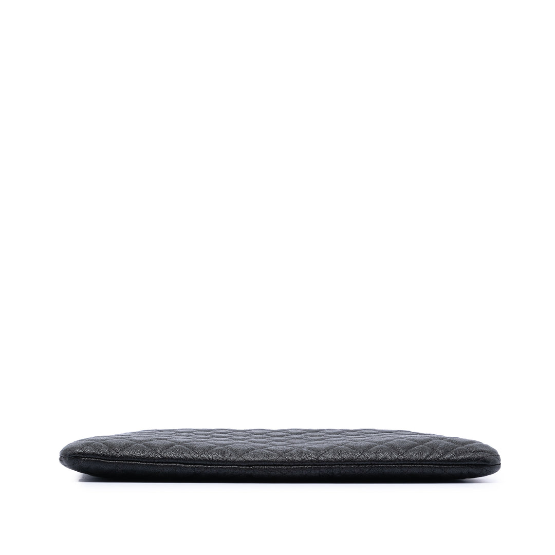 Chanel Large Matelassé Caviar Boy O Étui Pochette