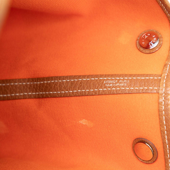 Hermès Toile et Negonda Striped Garden Party 36 Multi