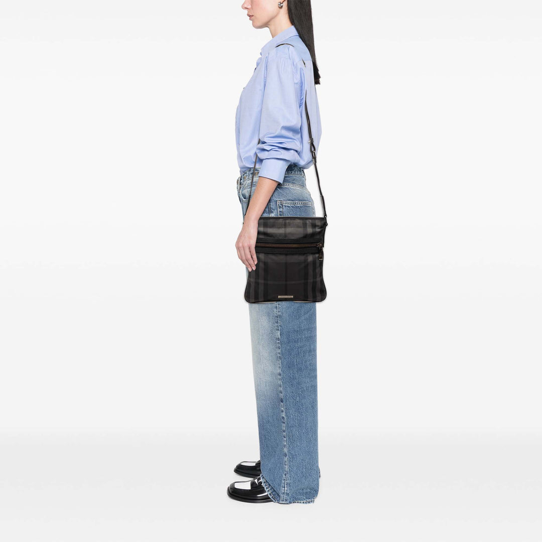 Burberry Smoke Check Nylon Sac porté croisé
