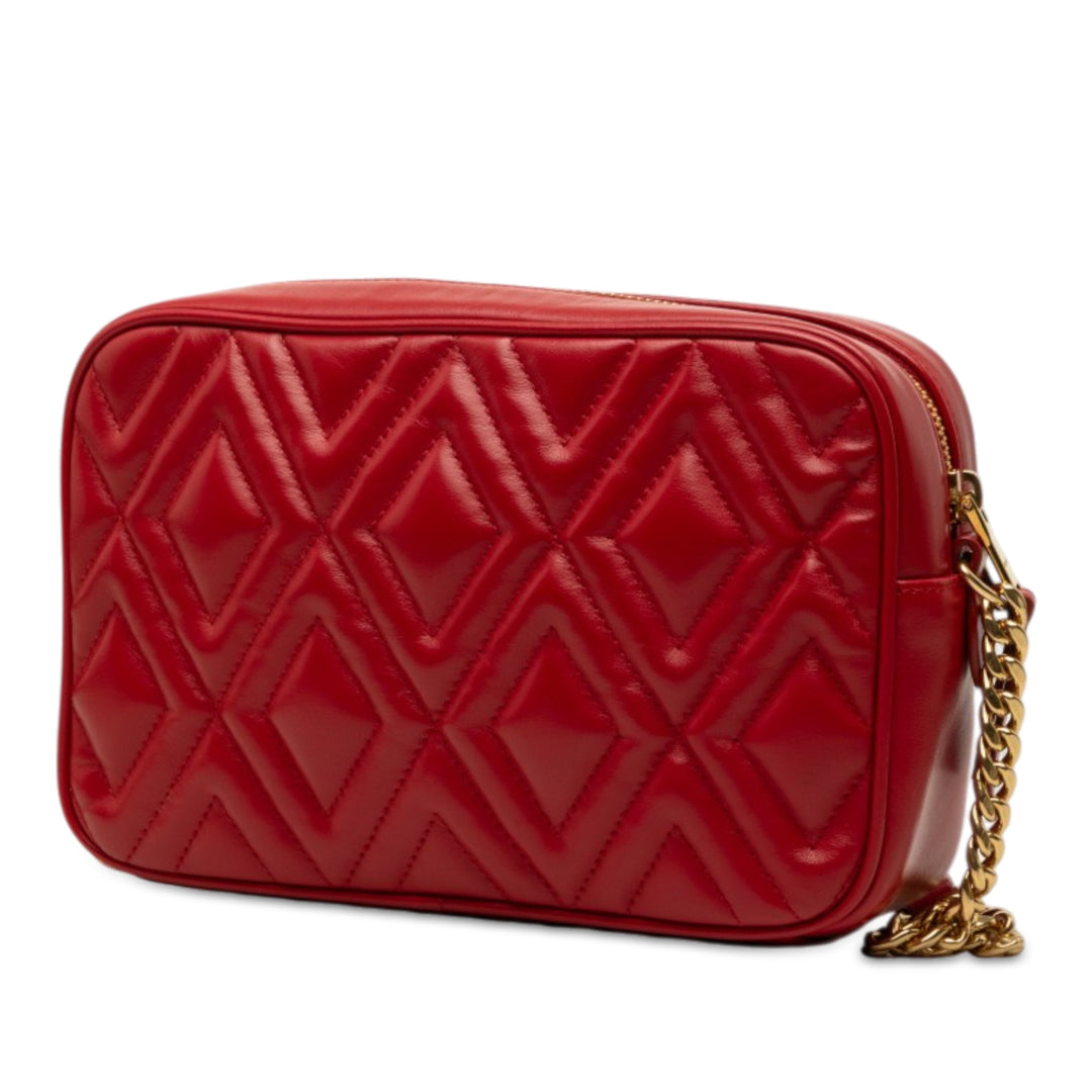 Matelasse Chaîne Sac caméra nappa Rouge